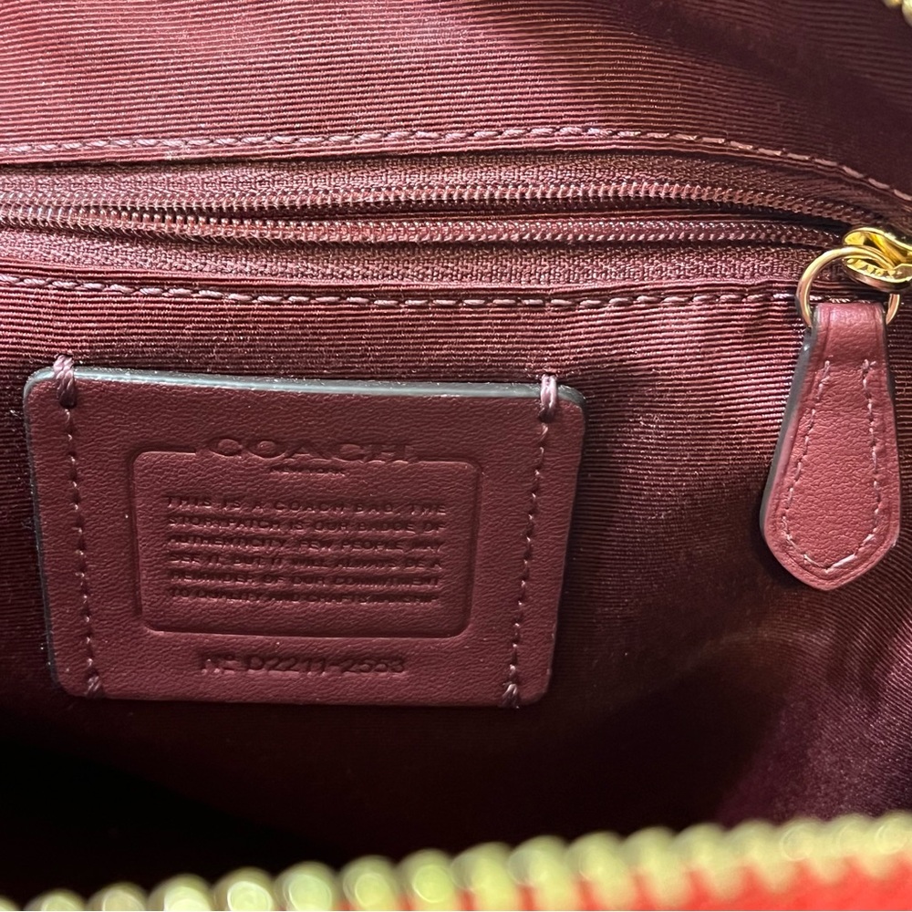 coach katy satchel red purse bag crossbody new - Picture 7 of 8